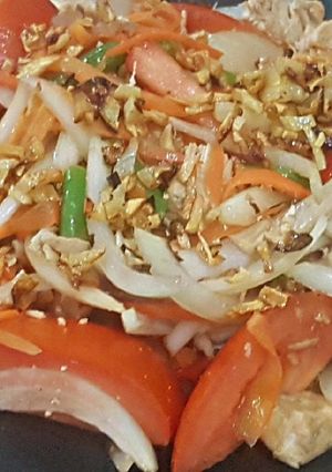 Foto resep Tumis garlic ayam sayuran
