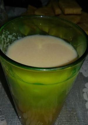 Una foto de Licuado de frutas y leche