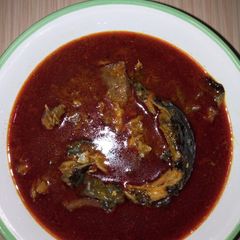 Miyar bushashen kubewa(dry okro soup) A picture of Miyar bushashen kubewa(dry okro soup).