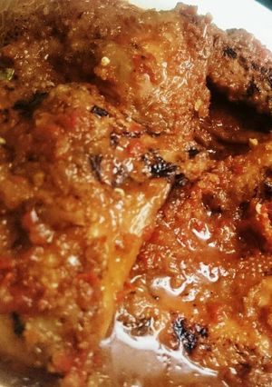 Foto resep Ayam panggang bumbu rujak