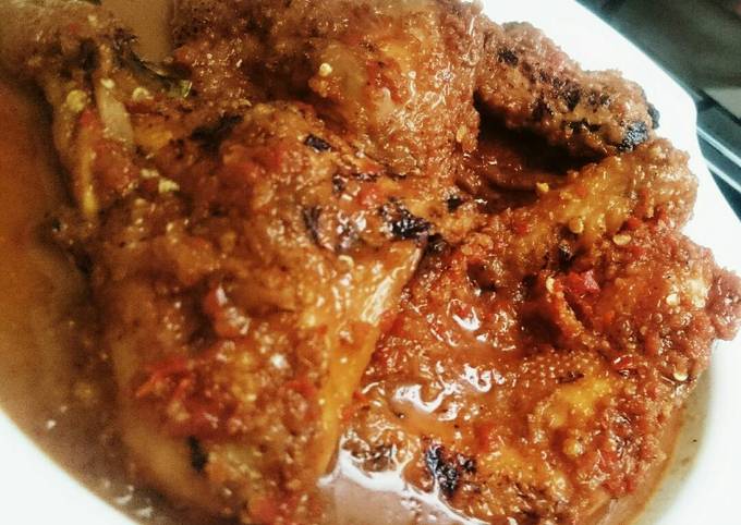 Resep Ayam panggang bumbu rujak Anti Gagal