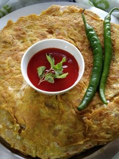 A picture of Egg paratha.