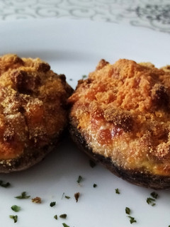 Foto di Funghi ripieni in friggitrice ad aria