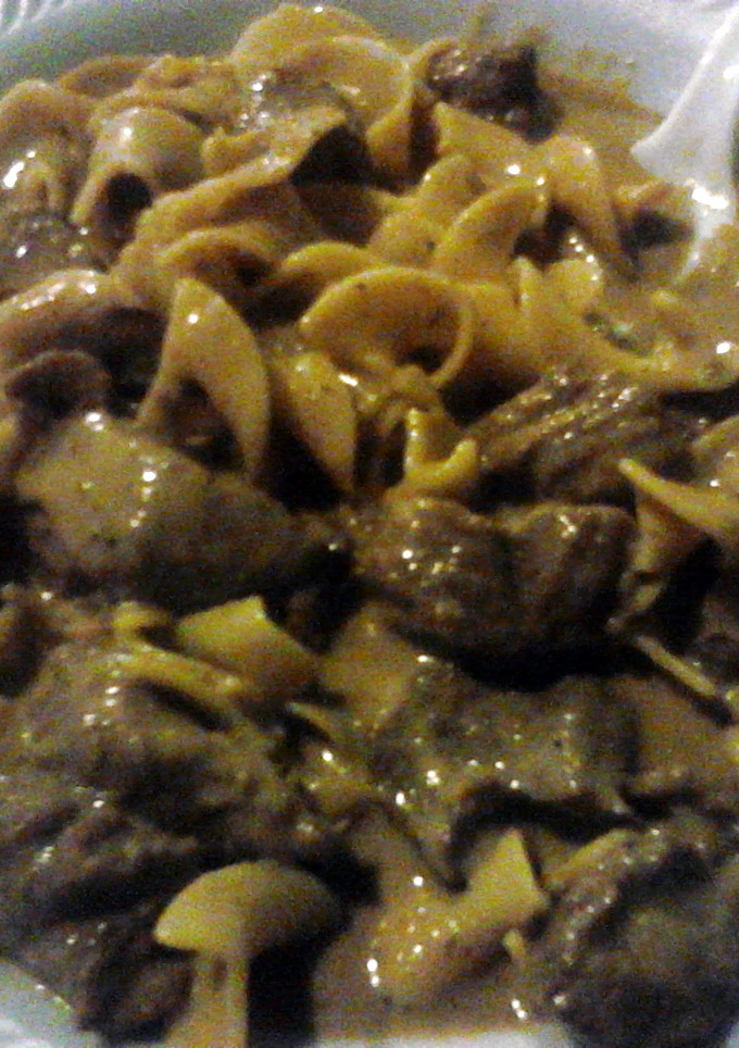 A picture of Easy beef stroganoff.