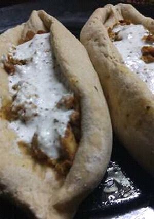 A picture of Whole wheat chicken pizza.