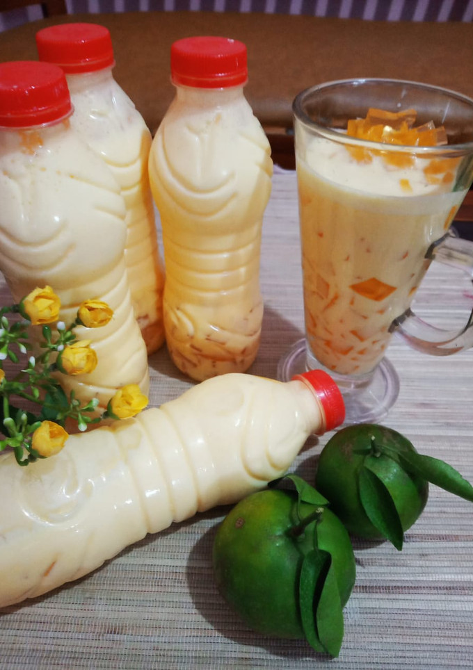 Foto resep Milky orange jelly
