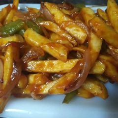 A picture of Spicy potato chilli.
