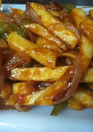 A picture of Spicy potato chilli.