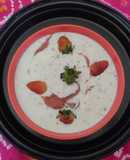 Strawberry sabudana kheer