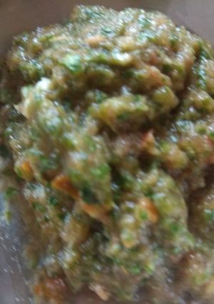 A picture of Matar ki chutney.