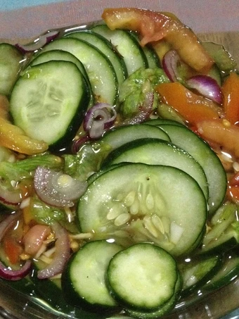Simple Way Prepare Recipe Israeli Salad + Pipino (Cucumber) Ensalada - pickled no cook that is So Delicious, Tasty}