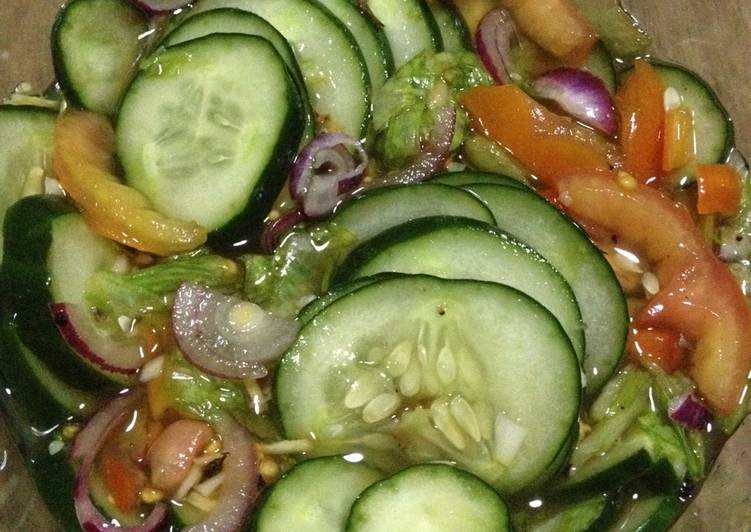 Easy Recipe: Tasty Israeli Salad + Pipino (Cucumber) Ensalada – pickled no cook
