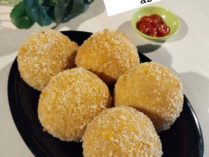 Cara Gampang Membuat 368.Donat Crunchy isi Abon empuk banget (roti goreng abon) Anti Gagal