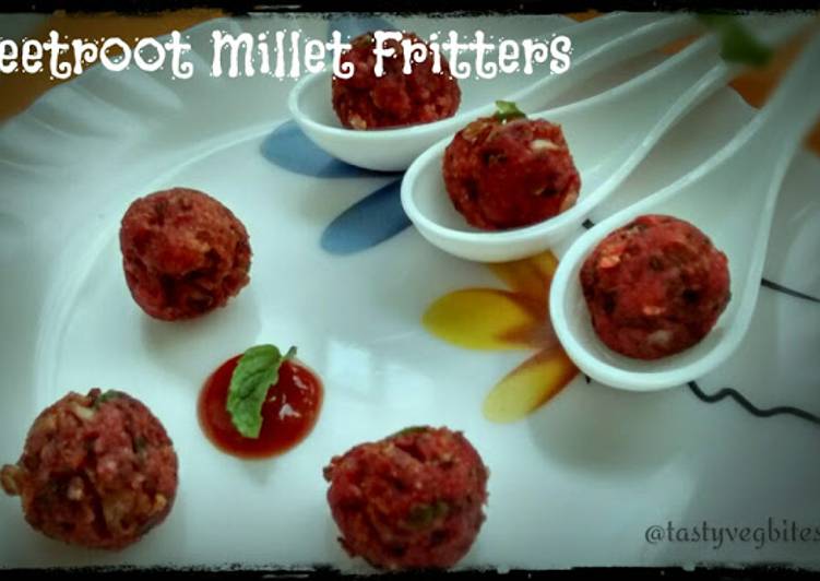 Beetroot Millet Pakodas/Fritters
