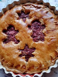 Epres-rebarbarás pite recept fotója