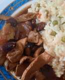 Pollo con almendras