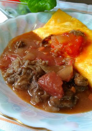 A picture of Remake: Omurice with Hayashi Sauce.