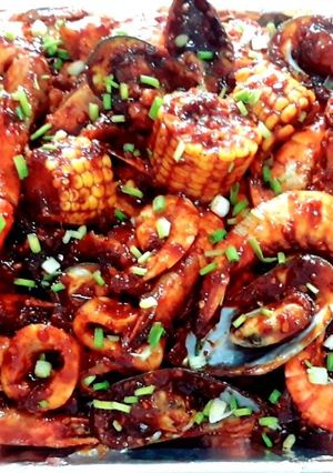 รูปของ กุ้งถังทะเลแตก/กุ้งถัง/ทะเลถัง (รสชาติเข้มข้นถึงใจ❤) koong tung /seafood with thai chili paste