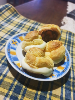 Una foto de Masa bomba con relleno de crema