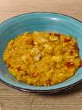 Arroz meloso de bacalao y piquillo