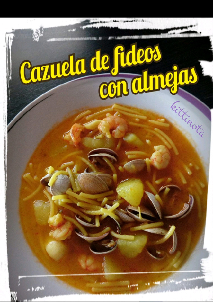 Una foto de Fideos con Almejas (Thermomix)