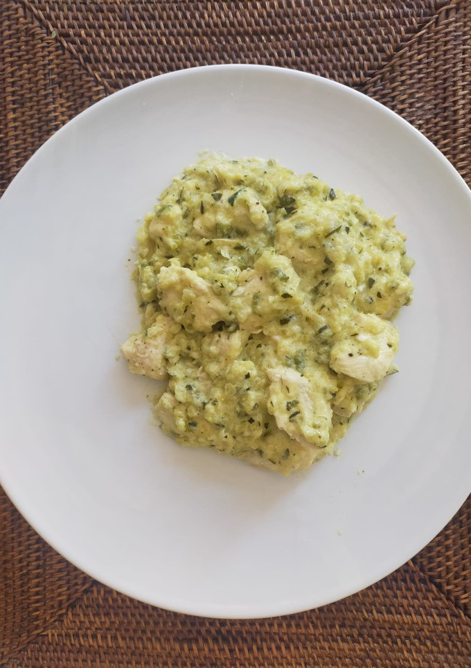 Una foto de Pollo con salsa de calabacín y mostaza usando Clickchef
