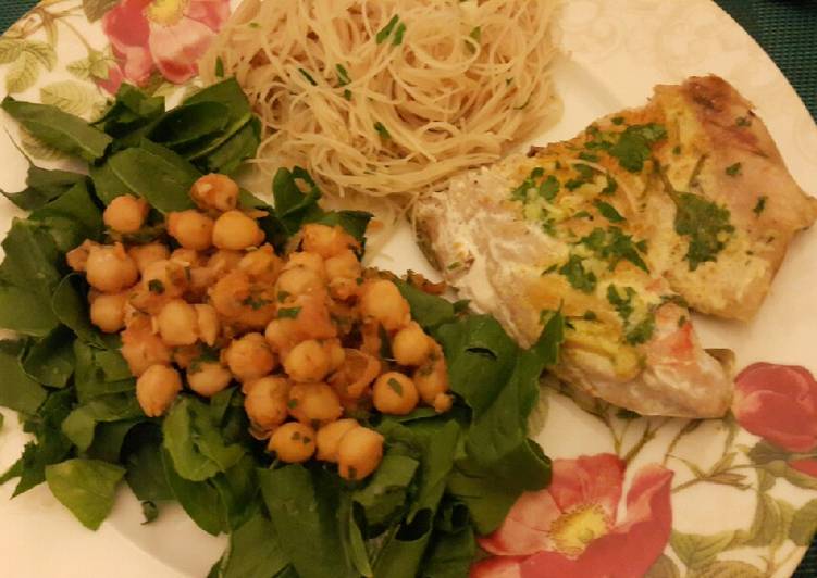 Garbanzos con cebolla y ajil