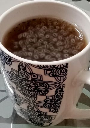 A picture of Green tea detox water.