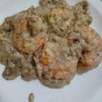 Gambones con salsa de setas