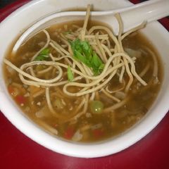 A picture of Veg Manchow soup.
