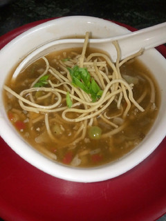 A picture of Veg Manchow soup.