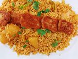 Alu ka pulao with nuggets