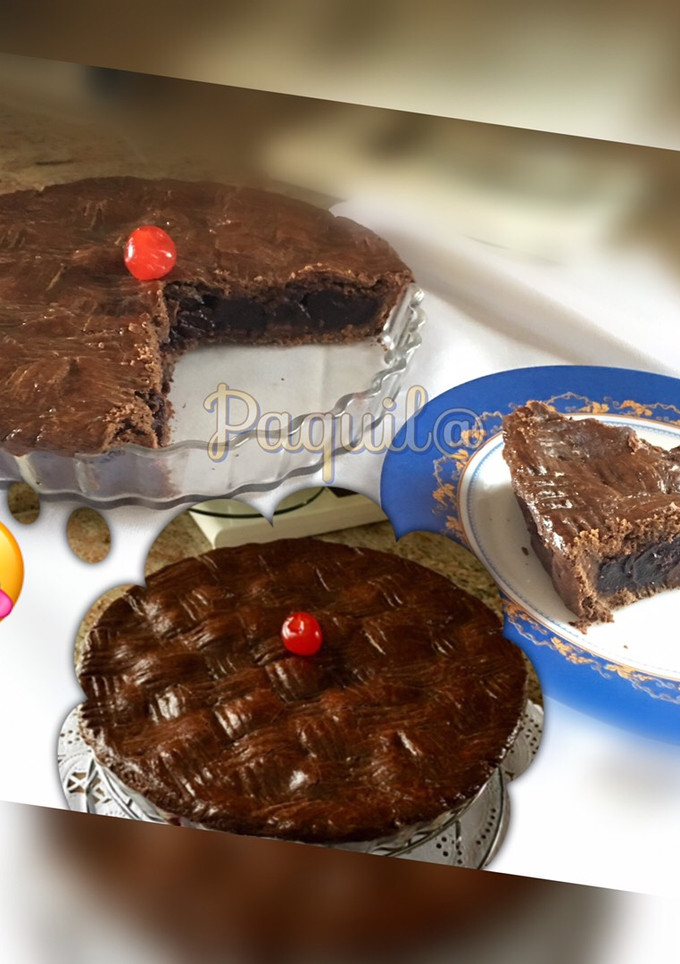 Una foto de Cherry pie (pastel cerezas)de cacao 🍒