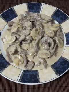 Una foto de Ternera Stroganoff