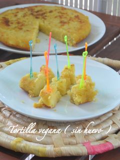 Una foto de Tortilla de patatas vegana (Thermomix)