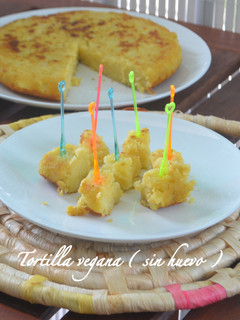 Una foto de Tortilla de patatas vegana (Thermomix)