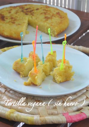 Una foto de Tortilla de patatas vegana (Thermomix)