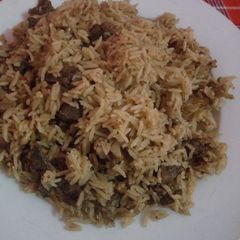 A picture of Pilau and pumpkin soup.