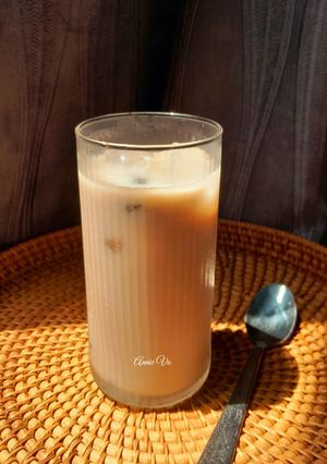 Hình của món Trà sữa khoai môn trân châu.