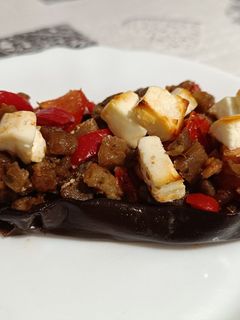 Töltött padlizsán (húsmentes) recept fotója