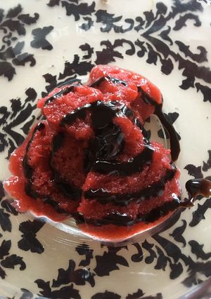 A picture of Strawberry sorbet 🍓.