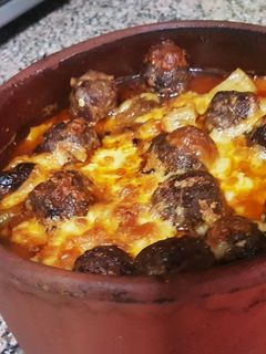 صورة لوصفة طاجن كفته بالبطاطس