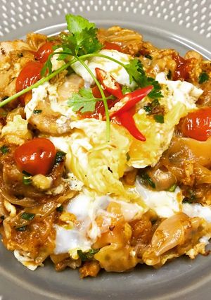 รูปของ ก๋วยเตี๋ยวคั่วไก่ไข่ฬาวา