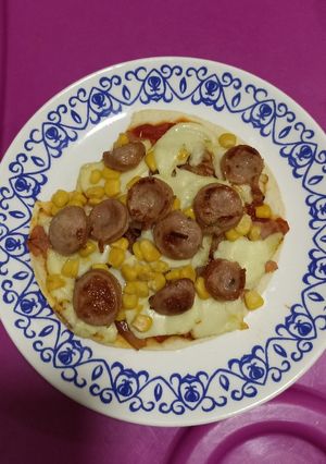Una foto de Pizza en la freidora de aire