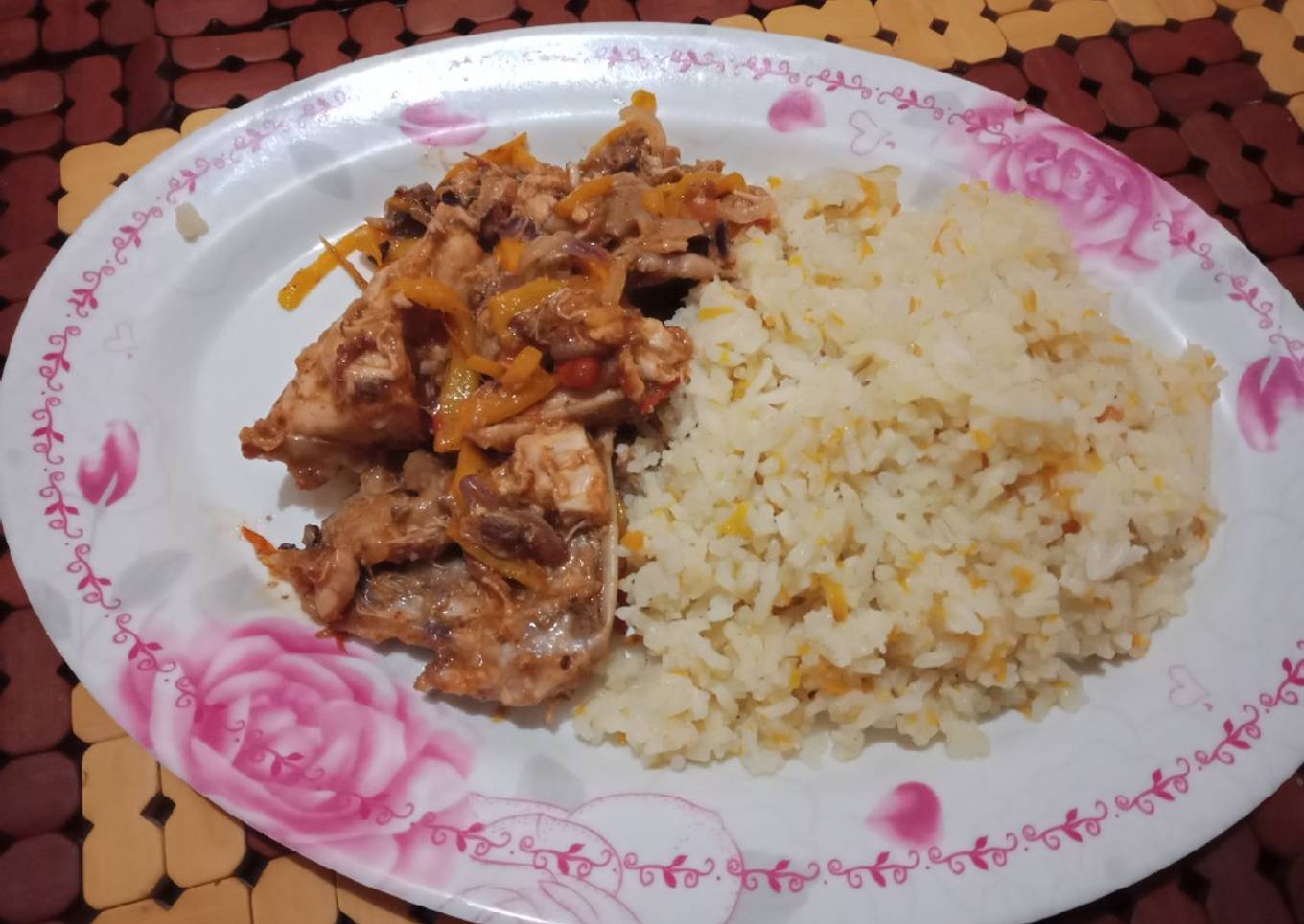 Stir Fried chicken with Fried Rice