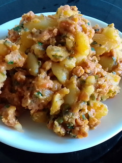 Una foto de Picadillo de papa con chorizo