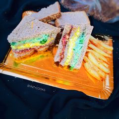 Club sandwiches with a twist A picture of Club sandwiches with a twist.