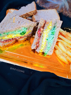 A picture of Club sandwiches with a twist.