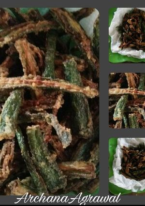 A picture of Crispy Fried Bhindi.