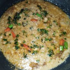 A picture of Creamy Chickpeas Karahi.